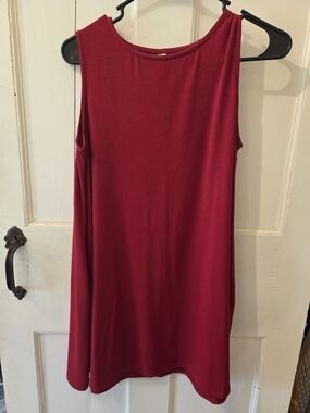 Sleeveless Red Tunic - Classic Everyday Style